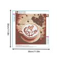 thumbnail image 2 of Juego de pintura de diamante 5D de café, kit de manualidades con imagen de diamantes de imitación, punto de cruz DIY para decoración de la pared del hogar Eigraketly HA5460-00B, 2 of 6