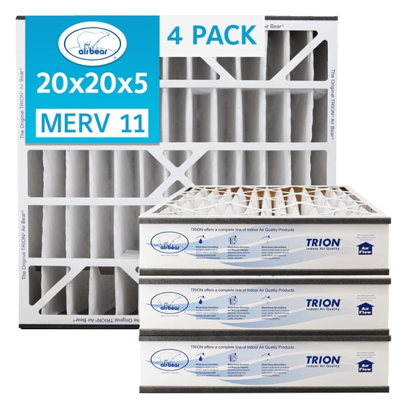 Air Bear 20x20x5 air Filter MERV 11 4 Pack