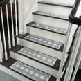 thumbnail image 1 of SussexHome Diamond Design 9" X 28" Stair Treads - 150 % Cotton Anti-Slip Carpet Strips for Indoor Stairs-Easy to Install Stair Treads with Double Adhesive Tape-Safe, Extra-Grip, 15-Pack-Gray, 1 of 8