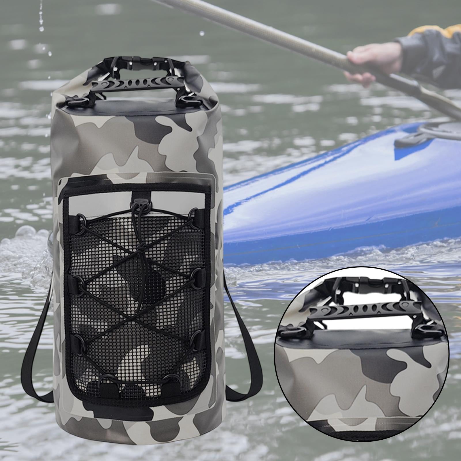 harayaa Waterproof Bag Multifunctional Dry Backpack Dry Bag with Comfortable Handle Mesh Gray