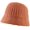 Orange, variant on CoCopeaunts Women Bucket Hat Winter Thickness Elastic Knitted Hat Simple Solid Color Beggar Fisherman Hat Adjustable Foldable