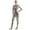 Grey, variant on Women's Metallic Leotard Zipper Front Leather Bodysuit Jumpsuit One Piece Rave Party Clubwear Black L