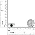thumbnail image 3 of Gem Stone King 925 Sterling Silver Oval Black Onyx and White Moissanite Engagement Ring for Women (2.24 Cttw, Gemstone Birthstone, Available in Size 5, 6, 7, 8, 9), 3 of 5