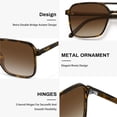 thumbnail image 4 of Fozono Square Aviator Sunglasses for Women Men, Retro Trendy Shades with UV Protection, 4 of 6