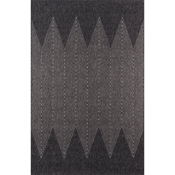 Momeni Como Indoor Outdoor Rug, 2' X 6', Charcoal