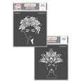thumbnail image 1 of CrafTreat Flower Girl and Crown Princess Stencil for Painting - 2 Pcs - 6"x6" Each, 1 of 9
