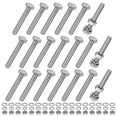 thumbnail image 1 of Uxcell Kit de tornillos de cabeza hexagonal de 20 piezas con tuercas, arandelas planas y de bloqueo M6x40mm, tornillos de acero inoxidable totalmente roscados, 1 of 1
