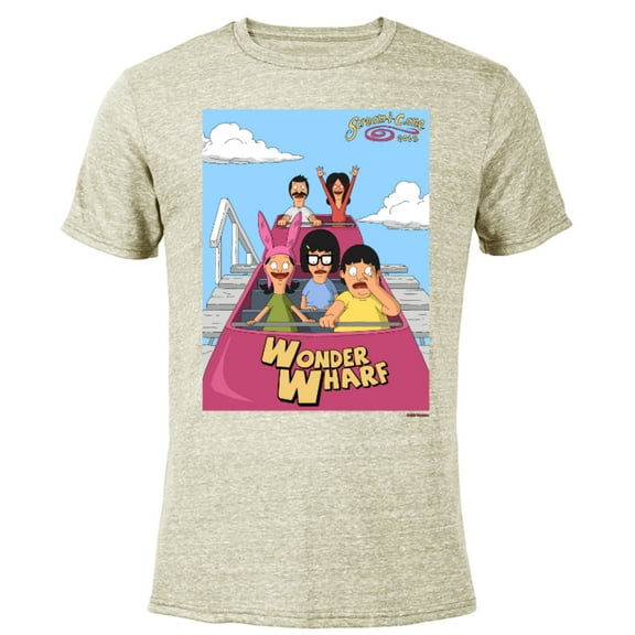 The Bob’s Burgers Movie Wonder Wharf Roller Coaster - Short Sleeve Blended T-Shirt for Adults - Customized-Yellow
