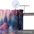 thumbnail image 5 of Autumn Forest Curtain Valances Rustic Nature Misty Foggy Red Woodland Window Treatment for Living Room Bedroom Bathroom 54 by 18 in, 1 Panel, 5 of 6