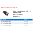 thumbnail image 2 of Starter - Compatible with 1960 - 1970 Sunbeam Alpine 1961 1962 1963 1964 1965 1966 1967 1968 1969, 2 of 2