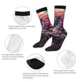 thumbnail image 3 of Xecao Ocean Seahorse Pattern Sport Socks for Women and Men Crew Socks Sporty Calf Socks Casual Socks, 3 of 6