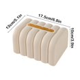 thumbnail image 3 of Herunwer Beige Bread-Shaped Tissue Box, Simple Design Plastic Durable Rectangle Tissue Holder, Home & Living Room Decor, 3 of 6