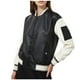 thumbnail image 1 of Moda Mujer Casual Color-Block Cuero Manga Larga Uniforme Suelta Señoras Chaqueta Abrigo Odeerbi ODB-6, 1 of 6