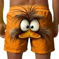 thumbnail image 4 of Yaoyar Men Swim Trunks 2026 Funny 3D Cartoon Expression Face Print Mens Beach Shorts Casual Boarding Short with Pockets, 4 of 6