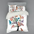 thumbnail image 2 of Ambesonne Colorful Bedding Set 3 Pcs, Cat Tree with Kittens, Twin, Multicolor, 2 of 3