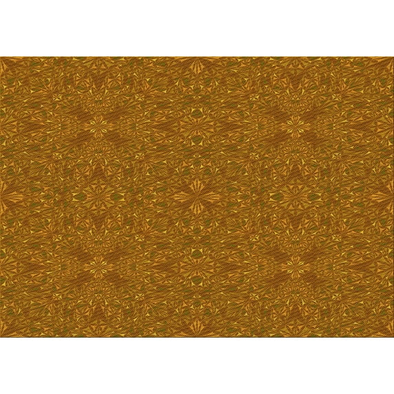 Ahgly Company Indoor Rectangle Patterned Neon Orange Area Rugs, 4' x 6'