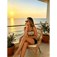 thumbnail image 2 of Women's U Scoop Double Strap Athletic Tank Top, Multi Style Tropical Geometric Floral Print Quick Dry Sun Protection Beach Workout Vest, 2 of 5