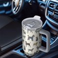 thumbnail image 6 of OBREWU Cute Animal Dogs Tumbler with Handle and Lid,Cute Animal Dogs 40oz Double Wall Vacuum Insulated Tumbler,Cups Gift for Women and Men, 6 of 7