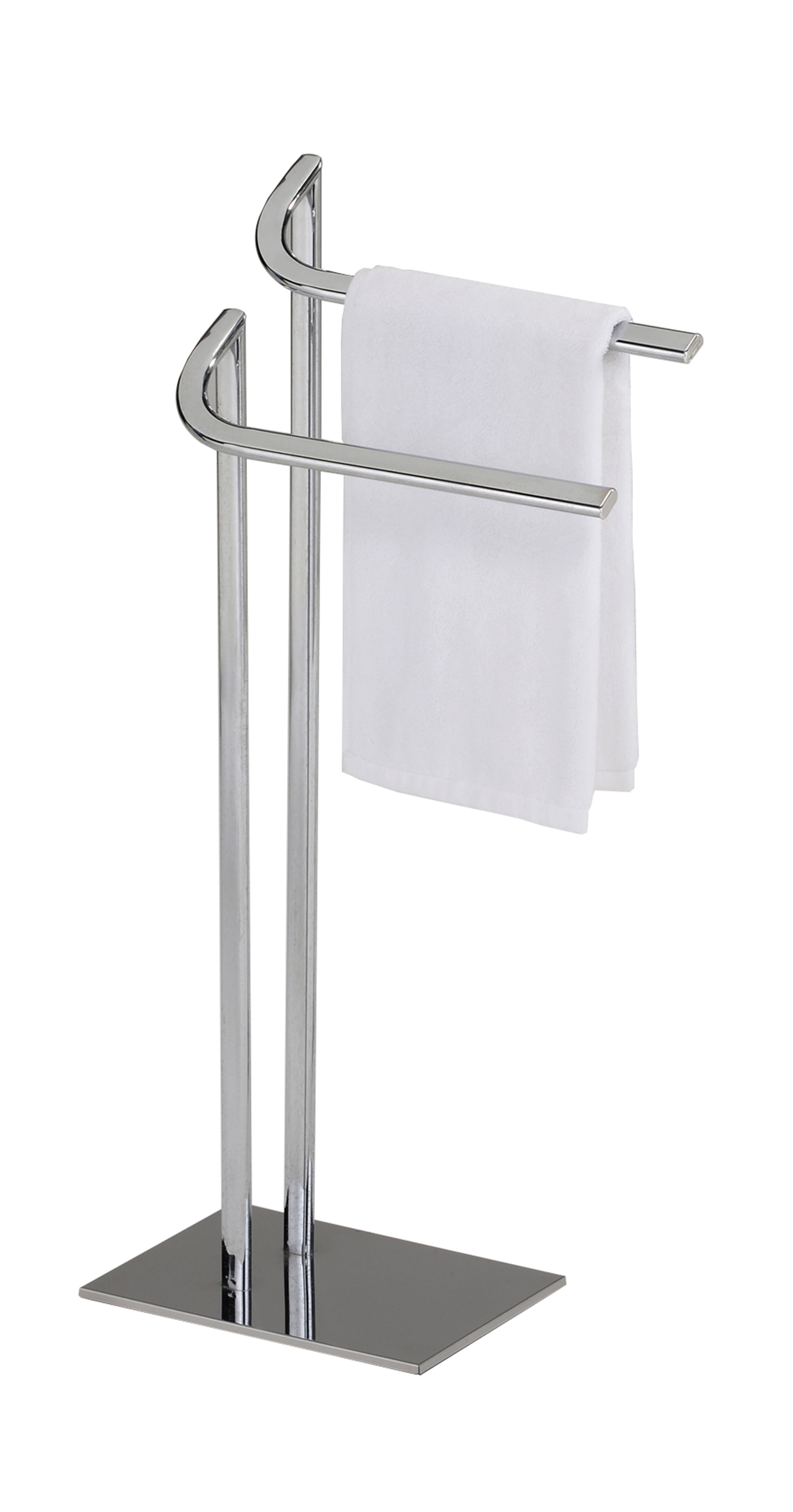 chrome towel rack on Cooney Freestanding Bathroom Towel Rack With Two Bars Chrome Walmart Com Walmart Com