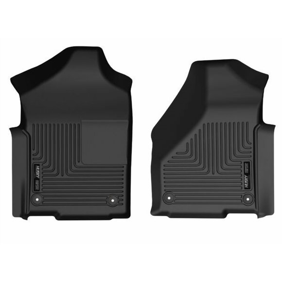 Husky Liner Floor Liner 13781 WeatherBeater; Molded Fit; Smooth Arcing Ribs; Black; TPO Thermoplastic Olefin; 2 Piece