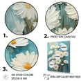 thumbnail image 3 of Designart "Elegance In The White Daisy Meadow V" Daisies Floater Framed Wall Art Prints, 3 of 5