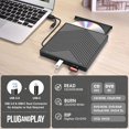 thumbnail image 3 of Unidad externa de CD/DVD ROOFULL USB 3.0 y USB-C para PC portátil, 3 of 9