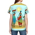 thumbnail image 7 of Wukai African Women Youth Unisex Short Sleeve T-Shirt for Boys, Girls, Teens, and Kids-X-Small, 7 of 7