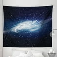 thumbnail image 1 of Nebula Tapestry, Spiral Galaxy Image Space and Stars Celestial Cosmos Expanse Universe Modern, Fabric Wall Hanging Decor for Bedroom Living Room Dorm, 5 Sizes, Navy White, by Ambesonne, 1 of 1