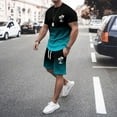 thumbnail image 1 of Costumes pour Hommes - Classification et Titre des Produits pour Hommes et Ensemble de Sport Été 2024 Athlétisme Décontracté Manches Courtes Col Rond Imprimé Noix de Coco, 1 of 3