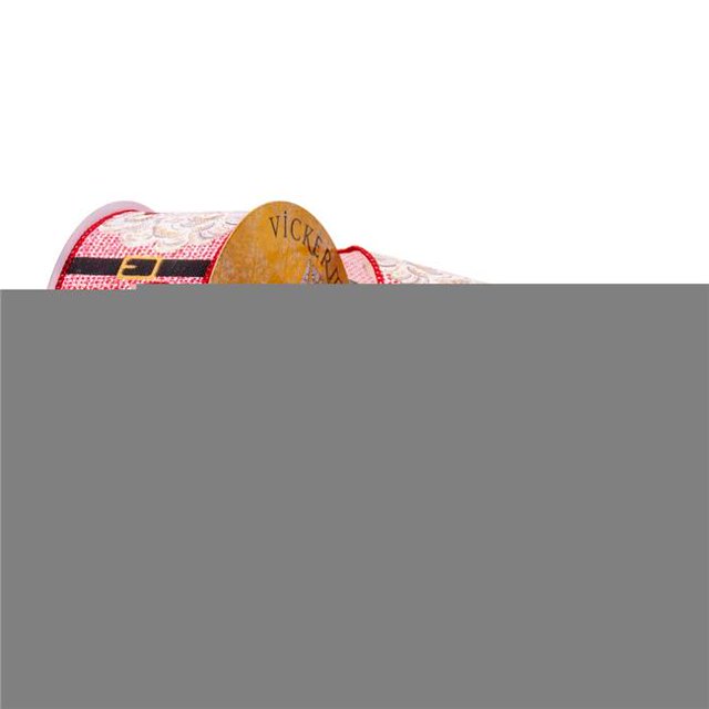 Vickerman Q214617 Ruban Père Noël Rouge 2,5 Po x 10 Yards