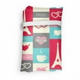 thumbnail image 4 of Paris Portable Fabric Shopping Tote, Coffee and Love Eiffel Tower in Squared Background Heart I Love You Words Romantic, Everyday Use Foldable and Study Grocery Market Bag, Multicolor, by Ambesonne, 4 of 4