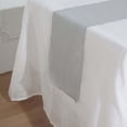 thumbnail image 2 of Efavormart 12"x108" SILVER Premium Faux Linen Runner, Slubby Textured Wrinkle Free Table Runner, 2 of 5