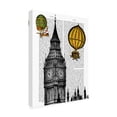 thumbnail image 2 of Trademark Fine Art 'Big Ben And Vintage Hot Air Balloons' Canvas Art by Fab Funky, 2 of 3