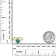 thumbnail image 6 of Gem Stone King 18K Yellow Gold Plated Silver Green Malachite and White Moissanite Engagement Ring for Women | 2.96 Cttw | Oval 9X7MM | Gemstone Birthstone | Size 7, 6 of 7