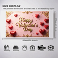 thumbnail image 5 of LUUFILx Valentine's Day Backdrop Banner Decorations Photography Props Party Supplies Heart Decor Background, 5 of 8