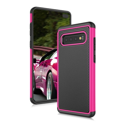 Galaxy S10 Plus Case, Case for Samsung S10 Plus 6.4" 2019, Njjex Shock Absorbing Dual Layer Silicone & Plastic Bumper Rugged Grip Hard Protective Cases Cover For Samsung Galaxy S10 Plus (2019)