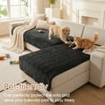 thumbnail image 5 of TOPCHANCES Soft Velvet Couch Covers, Non Slip Corner Sofa Cover Protector Mat, Pet Sofa Mat, 2-Piece Couch Covers Set for L Shape Sectional, Black Gray, Size S, 5 of 9