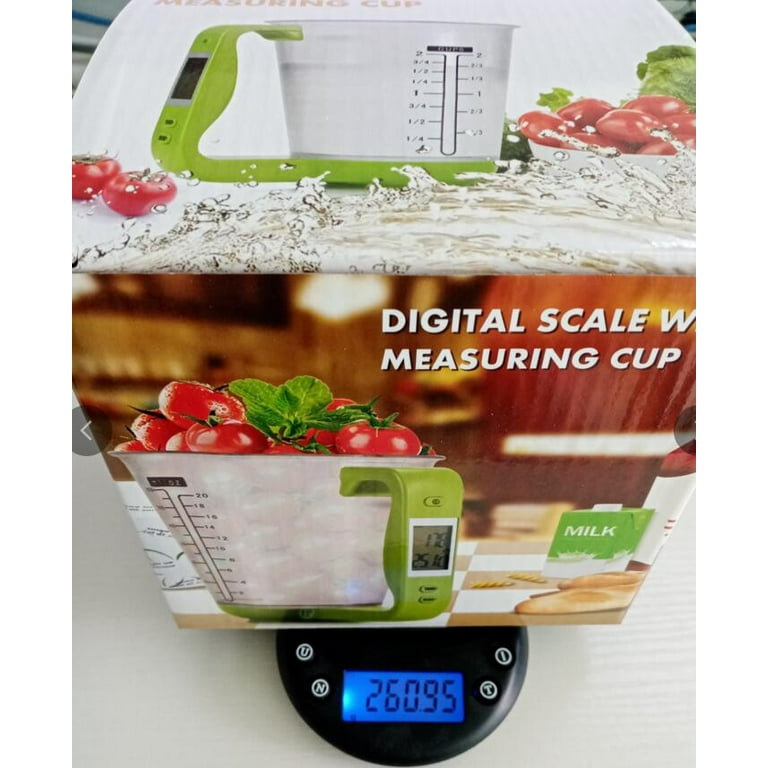 Digital Kitchen Electronic Measuring Cup 600ml Food Scale Weighing Water  Milk Flour Tool with LCD Temperature and Weight Display for Sale in  Brooklyn, NY - OfferUp
