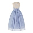 thumbnail image 2 of Ekidsbridal Criss-Cross Chiffon Flower Girl Dresses for Weddings Junior Bridesmaid Birthday Party Evening Gown 191 4, 2 of 3