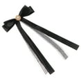 thumbnail image 5 of Mutmorningal Black Pre-Tied Bow Tie Elegant Collar Pin Ribbon Bowtie Clothes Accessory (05), 5 of 10