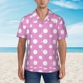 thumbnail image 5 of Picia Purple And White Polka Dot Gentle Cotton Regular Fit Short Sleeve Casual Hawaiian Shirt for Men-X-Large, 5 of 8