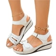 thumbnail image 2 of Willtoo Orthopedic Sandals for Women Fashion, Womens Walking Slippers with Arch Support Open Toe Ankle Strap Espadrilles Platform Wedge Sandals for Women Summer Dressy Comfortable Slip On Flip Flops, 2 of 6