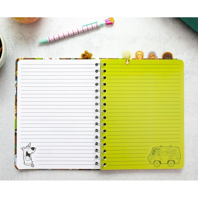 Scooby Doo, Spiral Notebook, 75 Sheets, Mystery Inc. characters