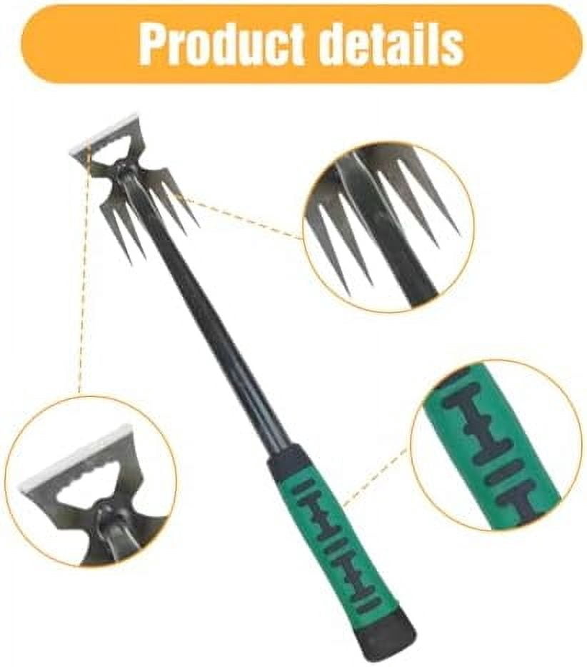 Gardening Hand Weeder Tools, 2024 New Weeding Artifact Uprooting Weeding Tool, Durable Manganese Steel Crevice Weeding Tool, Manual Multifunctional Weeders Gardening Tools for Garden Farm (11 Tines)