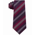 thumbnail image 1 of Kenneth Cole Reaction Cravate Slim à Rayures pour Hommes (Rouge Foncé, 3), 1 of 3
