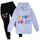 thumbnail image 5 of Nuevos pantalones con capucha para niños de primavera y otoño, traje de 2 piezas, conjuntos de ropa para niñas pequeñas, trajes deportivos para niños, dibujos animados A para ropa Adley, 5 of 5