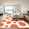 thumbnail image 3 of ODIKA 3'x5' Machine Washable Non-Slip Area Rug, Sunset Prowl Spotted Featuring Apricot and Cream Layers High Traffic Rug, Orange, 917084, 3 of 7