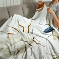 thumbnail image 4 of Creowell Bugs Insects White Flannel Blankets for Couch Bed Sofa, Fuzzy Soft Cozy Lightweight Blanket, Multifunctional Gift Blanket for Sofas, Travel, Camping, Beds and Chairs 50x60in, 4 of 7