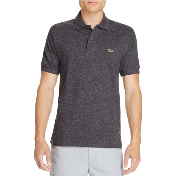 Lacoste Polo de punto de rugby para hombre, gris, extragrande