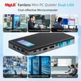 thumbnail image 4 of MeLE Quieter DL Fanless N100 Mini PC 16GB LPDDR4x 512GB SSD Dual LAN 2.5GbE Small Desktop Computer (New), 4 of 9